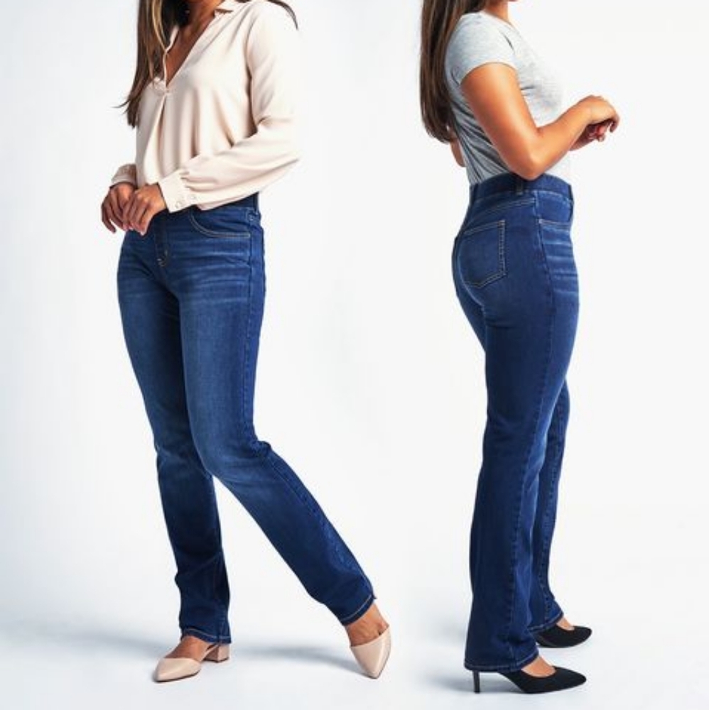 NWOT BETABRAND Yoga Denim Straight Leg